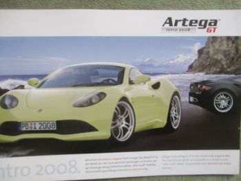 Artega GT Intro 2008 Prospektblatt +Preis