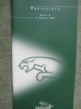 Jaguar Preisliste Februar 1996