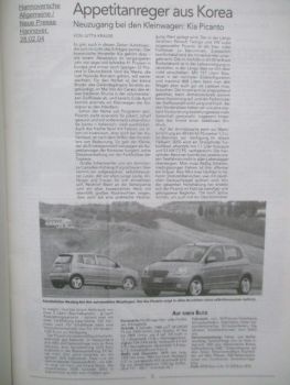Kia Pressespeigel Januar+Februar 2004