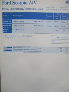 Ford Scorpio 24V Modelljahr 1994