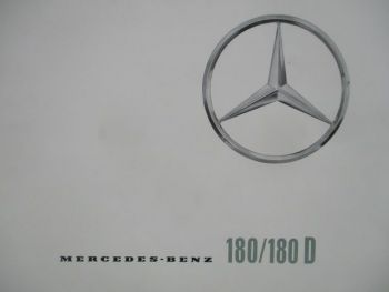 Mercedes Benz 180 +180D Prospekt 1962