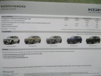 KGM Preisliste 2024/25