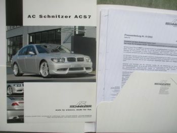 AC Schnitzer ACS7 E65 Pressemitteilung 1/2002