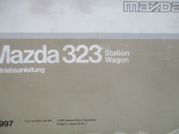 Mazda 323 Station Wagon Betriebsanleitung 1989 Typ BD