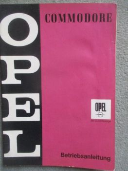 Opel Commodore A April 1968 Bordbuch Deutsch
