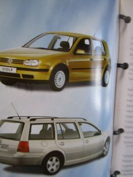 VW Golf IV +Bora Bordbuchmappe +Variant August 2000