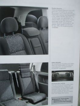 Opel Zafira A Produktinformation Januar 1999