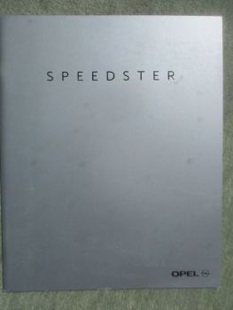 Opel Speedster Prospekt Oktober 2001
