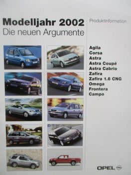 Opel Produktinformation Modelljahr 2002 Argumente