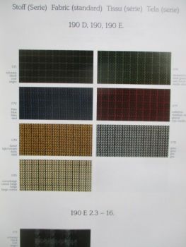 Mercedes Benz Polsterungen Juni 1984