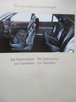 Mercedes Benz Personenwagen Die Polsterungen August 1991