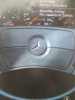 Mercedes Benz Airbag Prospekt Mai 1990