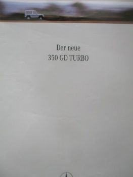 Mercedes Benz 350 GD Turbo August 1991 Prospekt