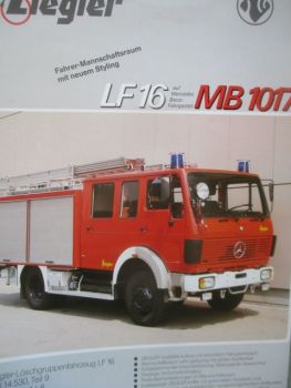 ziegler Löschgruppenfahrzeug LF16 auf MB 1017 Prospektblatt