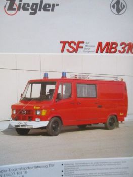 ziegler Tragkraftspritzenfahrzeug TSF auf MB 310 Prospektblatt