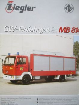 ziegler Gerätewagen Mercedes-Benz 814 Prospektblatt