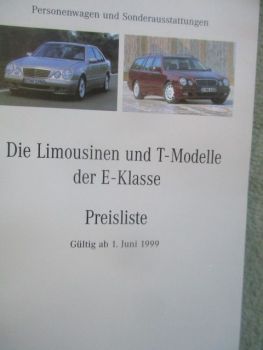 Mercedes Benz E-Klasse W210 +T-Modelle Juni 1999