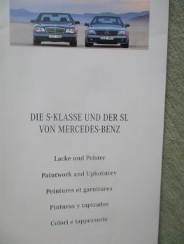 Mercedes Benz S-Klasse W140 SL R129 Lacke und Polster