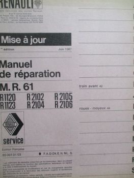 Renault Manuel de réparation Juin 1967