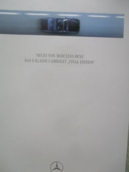 Mercedes Benz E200 E220 E320 Cabriolet A124 Final Edition November 1996