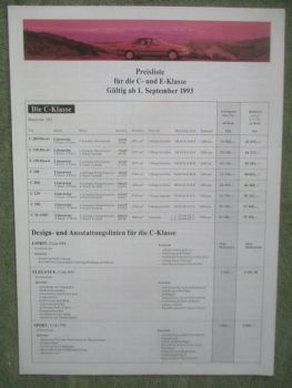 Mercedes Benz C-Klasse W202 +E-Klasse W124 September 1993