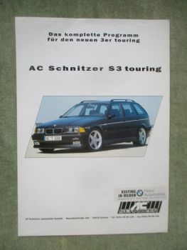 AC Schnitzer S3 touring BMW E36 Prospektblatt Mai 1995