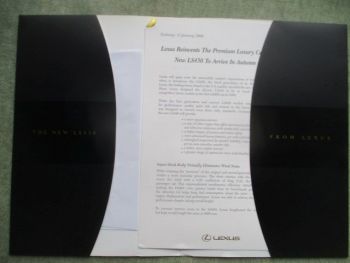 Lexus LS430 Pressemappe Englisch January 2000