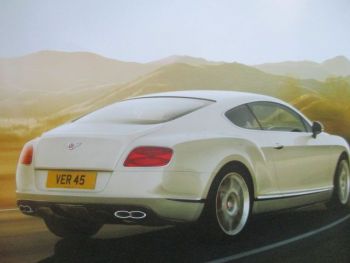 Bentley Continental GT Baureihe 2013 Prospekt