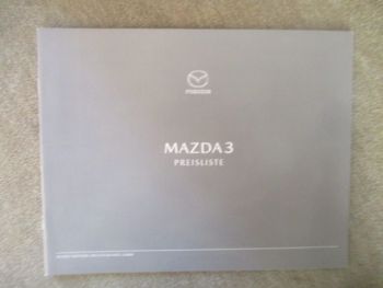 Mazda 3 (BP) Preisliste Juli 2019