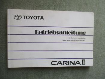 Toyota Carina II Betriebsanleitung 1987