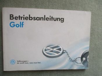 VW Golf III (1H1) Betriebsanleitung März 1992