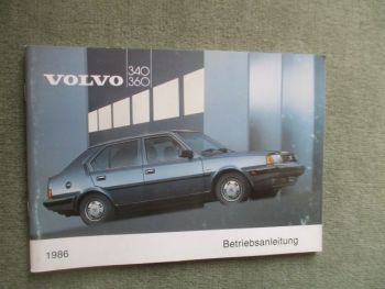 Volvo 340/360 Betriebsanleitung 1986