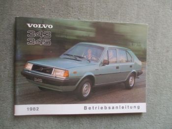 Volvo 343 345 Betriebsanleitung 1982
