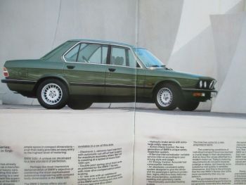 BMW 528i E28 Prospekt Englisch März 1981