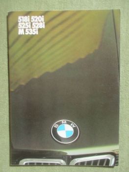 BMW 518i 520i 525i 528i M535i E28 September 1984