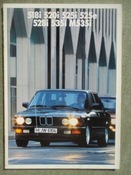BMW 518i 20i 525i 525e 528i 535i M535i E28 September 1987