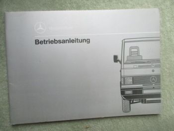 Mercedes Benz MB 100D W631 Betriebsanleitung August 1988