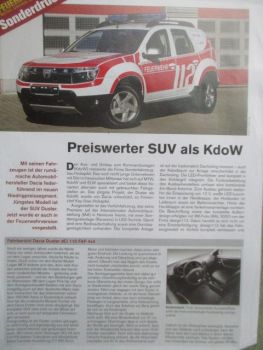 Feuerwehr Sonderdruck Fahrbericht Dacia Duster dCi 110 FAP 4x4