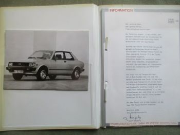 Toyota Tercel 1.Genation (L10) November 1980 Pressemappe +Fotos