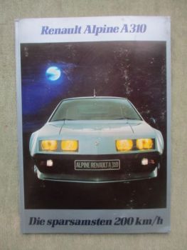 Renault Alpine A310 Pressemappe Februar 1980+Fotos
