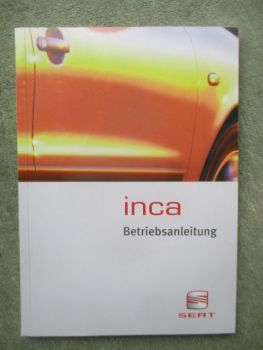 Seat Inca Juli 2000 Betriebsanleitung