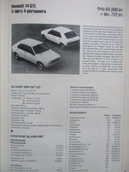 arets biler af Bent Elsnab Modelljahr 1979 Dänisch