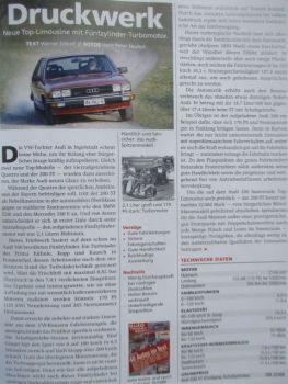 auto motor & sport Edition 50 Jahre Audi Fünfzylinder