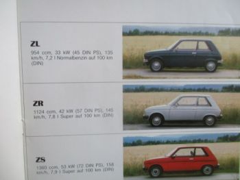 Peugeot 104 ZL ZR ZS Katalog 1980