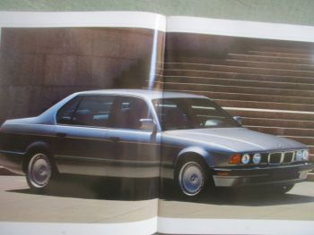 BMW 750iL E32 Großformat Prospekt März 1988 US Version