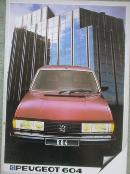 Peugeot 604 STI und SRD turbo 1983 Prospekt