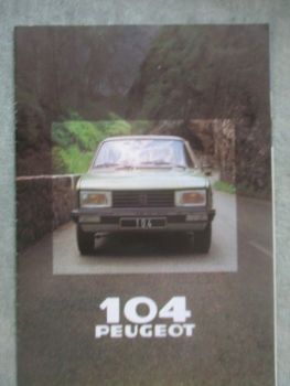 Peugeot 104 GL GR SR S Prospekt 1980