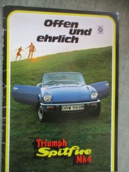 Triumph Spitfire Mk4 Prospekt Deutsch 1974