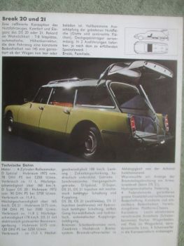 Citroen DS D-Special D-Super +Break 20 und 21 August 1970