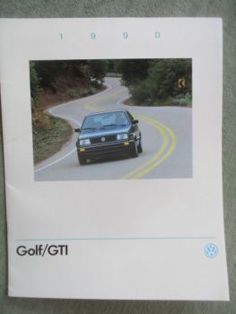 VW Golf +GTI Typ19E USA Brochure 1990